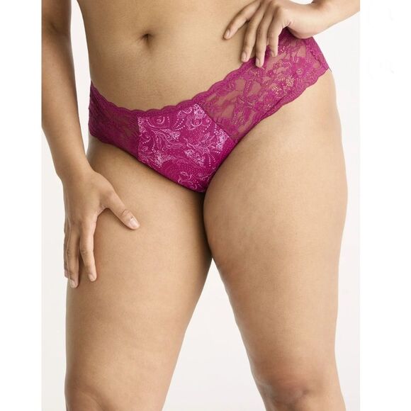 Women's Microfiber & Lace Hipster Panties, 3-Pack, Size XS - Picture 5 of 6